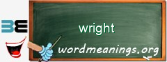 WordMeaning blackboard for wright